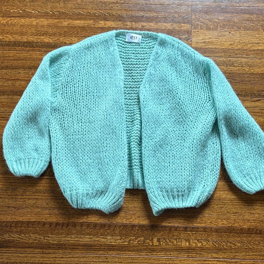 OST Smila Mohair Cardigan -Mint Green